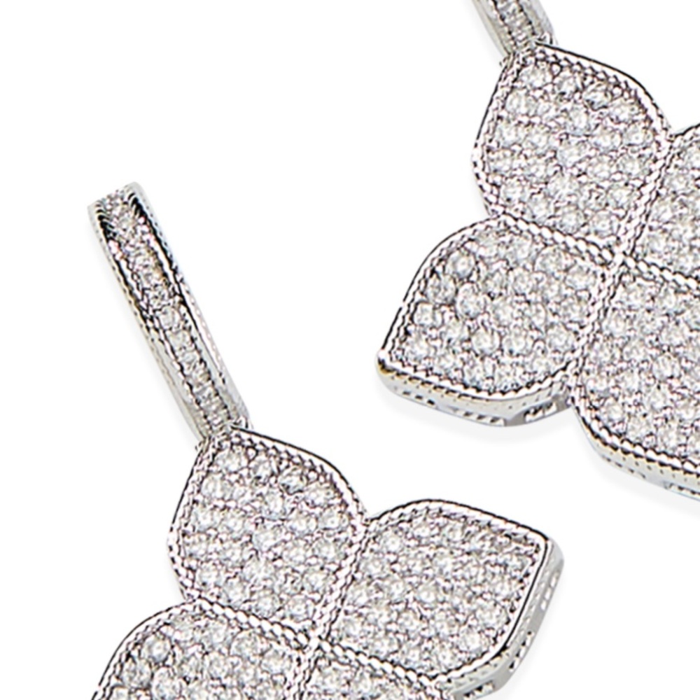 NWT 💎💝 DESIGNER INSPIRED HOLLYWOOD MICRO PAVED CZ EARRINGS STUNNING STATEMENT